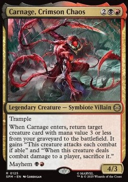 Carnage, Crimson Chaos SPM-125 Rare Near Mint Englisch