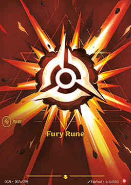 Fury Rune OGN-007a Showcase Near Mint Englisch Foil