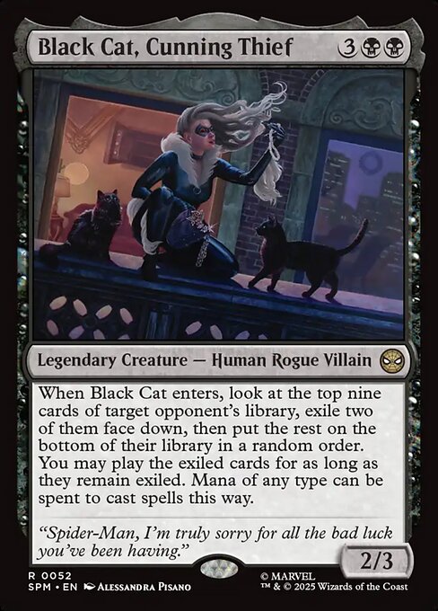 Black Cat, Cunning Thief SPM-52 Rare Near Mint Englisch Foil