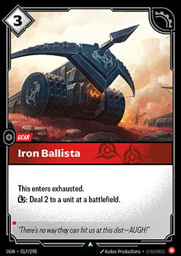 Iron Ballista OGN-017 Uncommon Near Mint Englisch