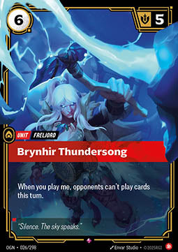 Brynhir Thundersong OGN-026 Rare Near Mint Englisch Foil
