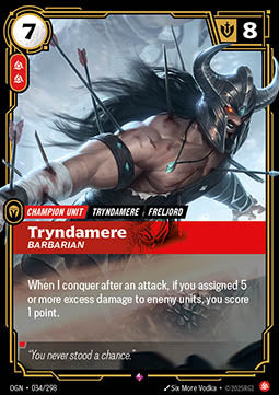 Tryndamere, Barbarian OGN-034 Rare Near Mint Englisch Foil