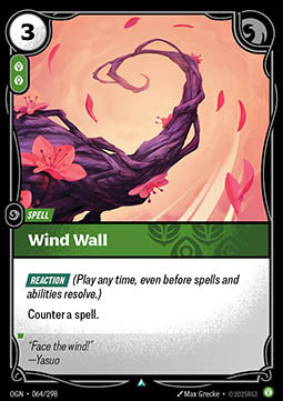 Wind Wall OGN-064 Uncommon Near Mint Englisch
