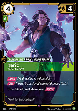Taric, Protector OGN-074 Rare Near Mint Englisch Foil