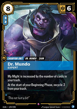 Dr. Mundo, Expert OGN-109 Rare Near Mint Englisch Foil