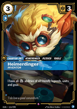 Heimerdinger, Inventor OGN-111 Rare Excellent Englisch Foil
