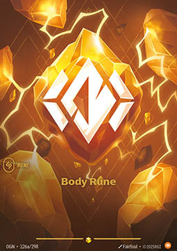 Body Rune OGN-126a Showcase Boosterfrisch Englisch Foil