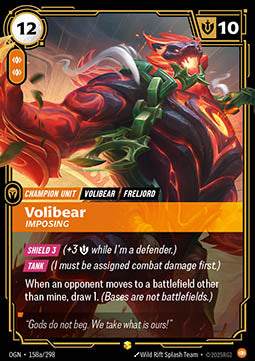 Volibear, Imposing (V.2) OGN-158a Showcase Near Mint Englisch Foil