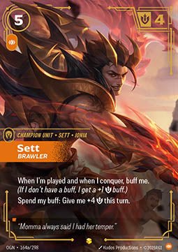 Sett, Brawler OGN-164a Showcase Near Mint Englisch Foil