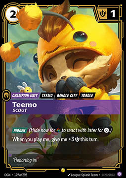 Teemo, Scout OGN-197a Showcase Near Mint Englisch Foil
