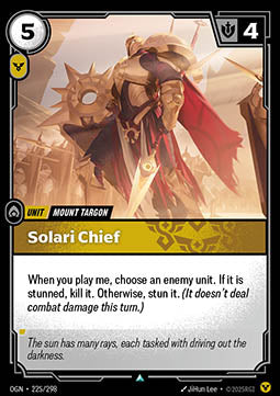 Solari Chief OGN-225 Uncommon Near Mint Englisch Foil