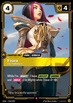Fiora, Victorious OGN-232 Rare Near Mint Englisch Foil