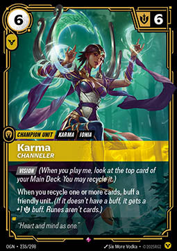 Karma, Channeler OGN-235 Rare Near Mint Englisch Foil