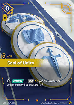Seal of Unity OGN-245 Epic Near Mint Englisch Foil