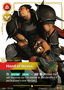 Darius, Hand of Noxus OGN-302 Showcase Near Mint Englisch Foil