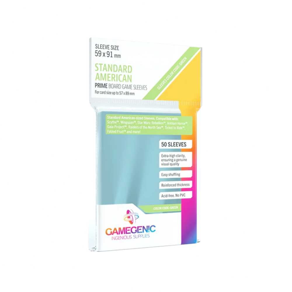 Gamegenic - Prime Board Game Sleeves Standard American (59 x 91)
