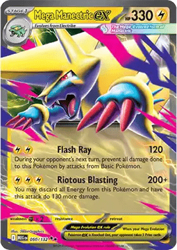 Mega Manectric ex MEG-050 Double Rare Near Mint Englisch