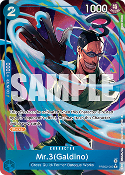 Mr.3(Galdino) (PRB02-009) (V.2) PRB02 Alternate Art Played Englisch