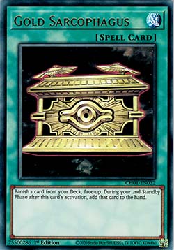 Gold-Sarkophag CH01-032 Ultra Rare Near Mint Deutsch 1. Auflage