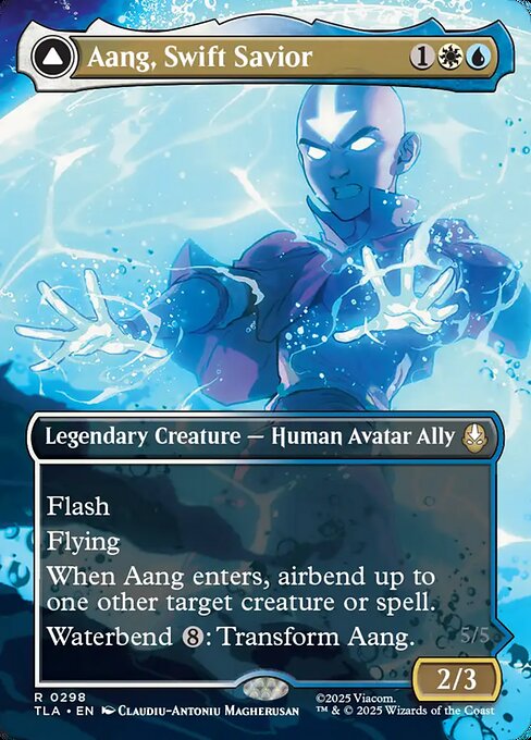 Aang, Swift Savior // Aang and La, Ocean's Fury XTLA-298 Rare Excellent Englisch Foil