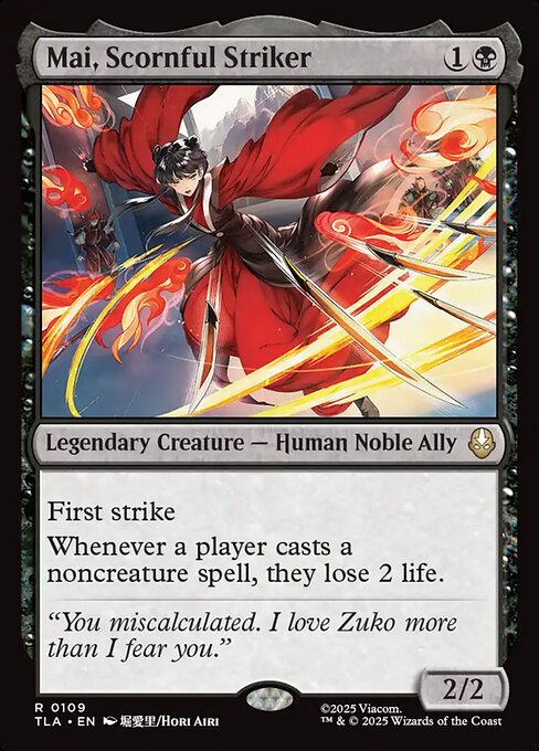Mai, Scornful Striker TLA-109 Rare Near Mint Englisch Foil
