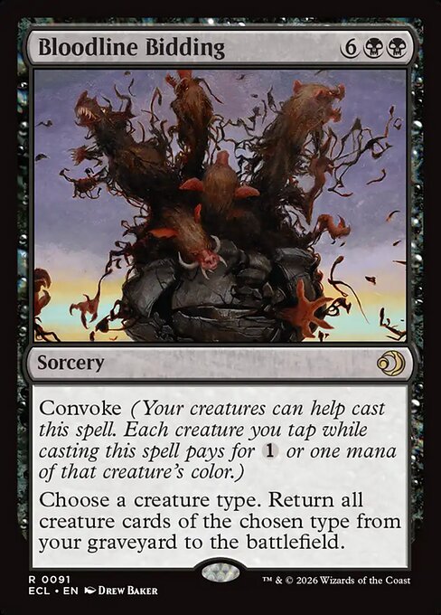 Bloodline Bidding ECL-91 Rare Near Mint Englisch Foil