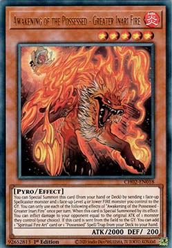 Erwachen der Besessenen - Größeres Inari-Feuer CH02-DE018 Ultra Rare Near Mint Deutsch 1. Auflage