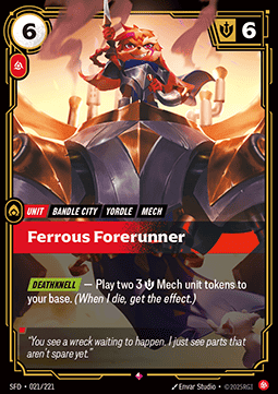 Ferrous Forerunner SFD-021 Rare Excellent Englisch Foil