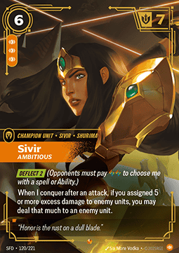 Sivir, Ambitious SFD-120 Epic Near Mint Englisch Foil