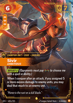 Sivir, Ambitious SFD-120a Showcase Near Mint Englisch Foil