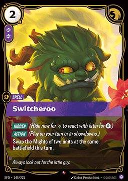 Switcheroo SFD-145 Rare Near Mint Englisch Foil