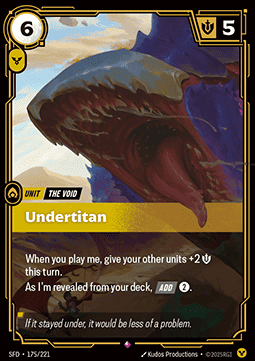 Undertitan SFD-175 Rare Near Mint Englisch Foil