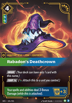 Rabadon's Deathcrown SFD-191 Epic Near Mint Englisch Foil