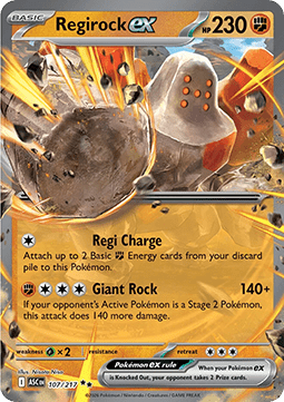 Regirock ex ASC-107 Double Rare Excellent Deutsch