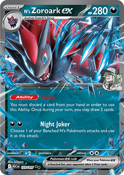Ns Zoroark ex ASC-137 Double Rare Near Mint Deutsch