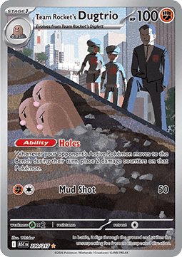 Team Rocket's Dugtrio ASC-239 Illustration Rare Near Mint Englisch