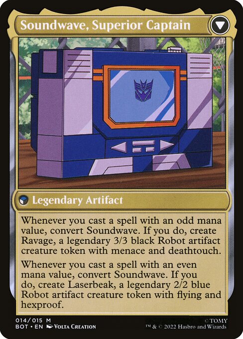 Soundwave, Sonic Spy // Soundwave, Superior Captain - Back Face
