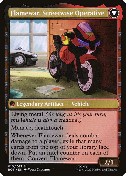 Flamewar, Brash Veteran // Flamewar, Streetwise Operative - Back Face