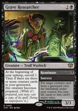 Grave Researcher // Reanimate SOS-85 Rare Near Mint Englisch Foil
