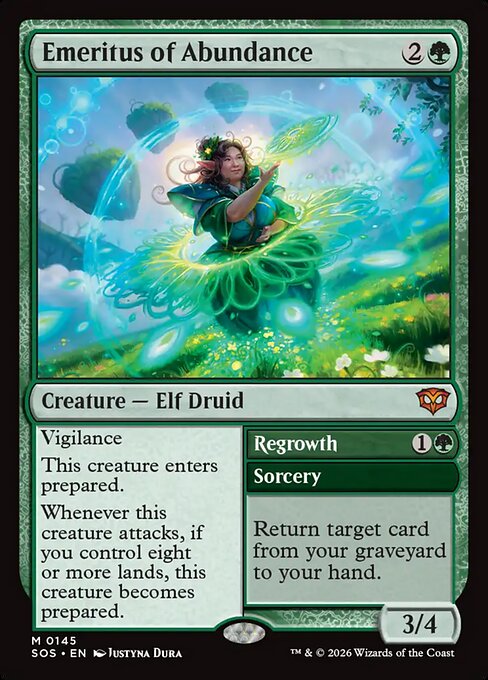 Emeritus of Abundance // Regrowth SOS-145 Mythic Near Mint Englisch Foil