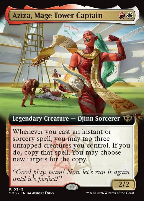 Aziza, Mage Tower Captain XSOS-345 Rare Near Mint Englisch Foil
