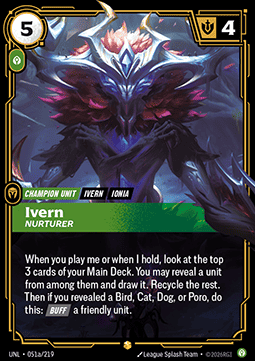 Ivern, Nurturer (V.2) UNL-051a Showcase Excellent Englisch Foil