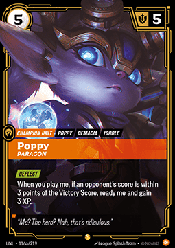 Poppy, Paragon UNL-116a Showcase Near Mint Englisch Foil