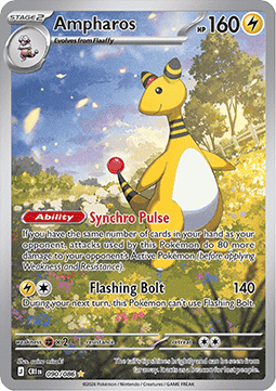 Ampharos CRI-090 Illustration Rare Excellent Deutsch