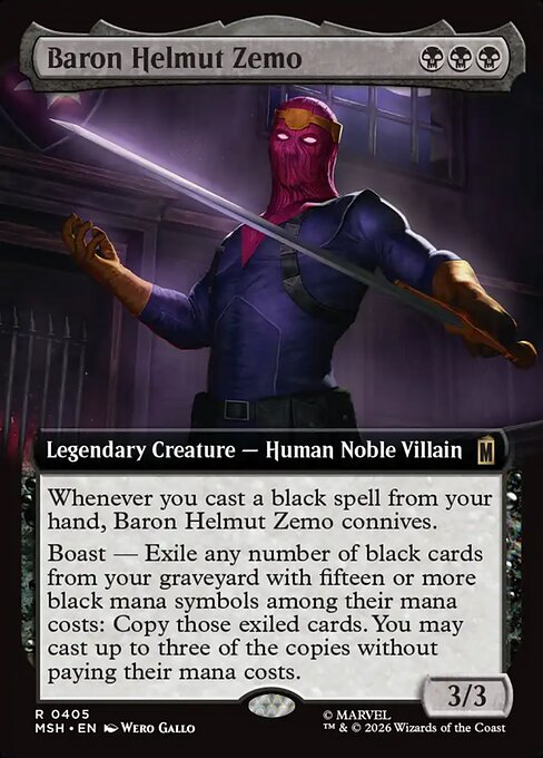Baron Helmut Zemo XMSH-405 Rare Near Mint Englisch Foil