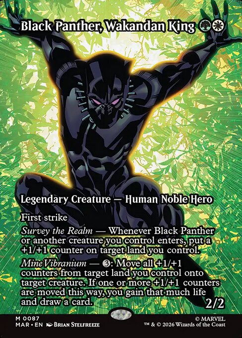 Black Panther, Wakandan King MAR-87 Mythic Near Mint Englisch