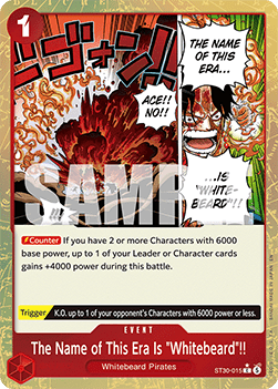 The Name of This Era Is Whitebeard!! (ST30-015) (V.2) ST30 Alternate Art Near Mint Englisch