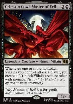Crimson Cowl, Master of Evil XMSC-653 Rare Near Mint Englisch