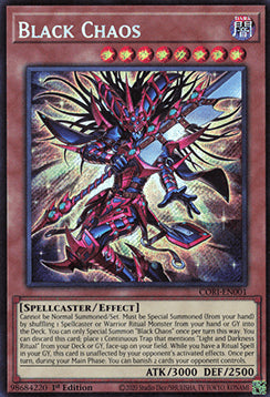 Schwarzes Chaos CORI-DE001 Secret Rare Near Mint Deutsch 1. Auflage