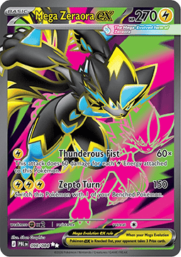 Mega Zeraora ex PBL-098 Ultra Rare Near Mint Deutsch